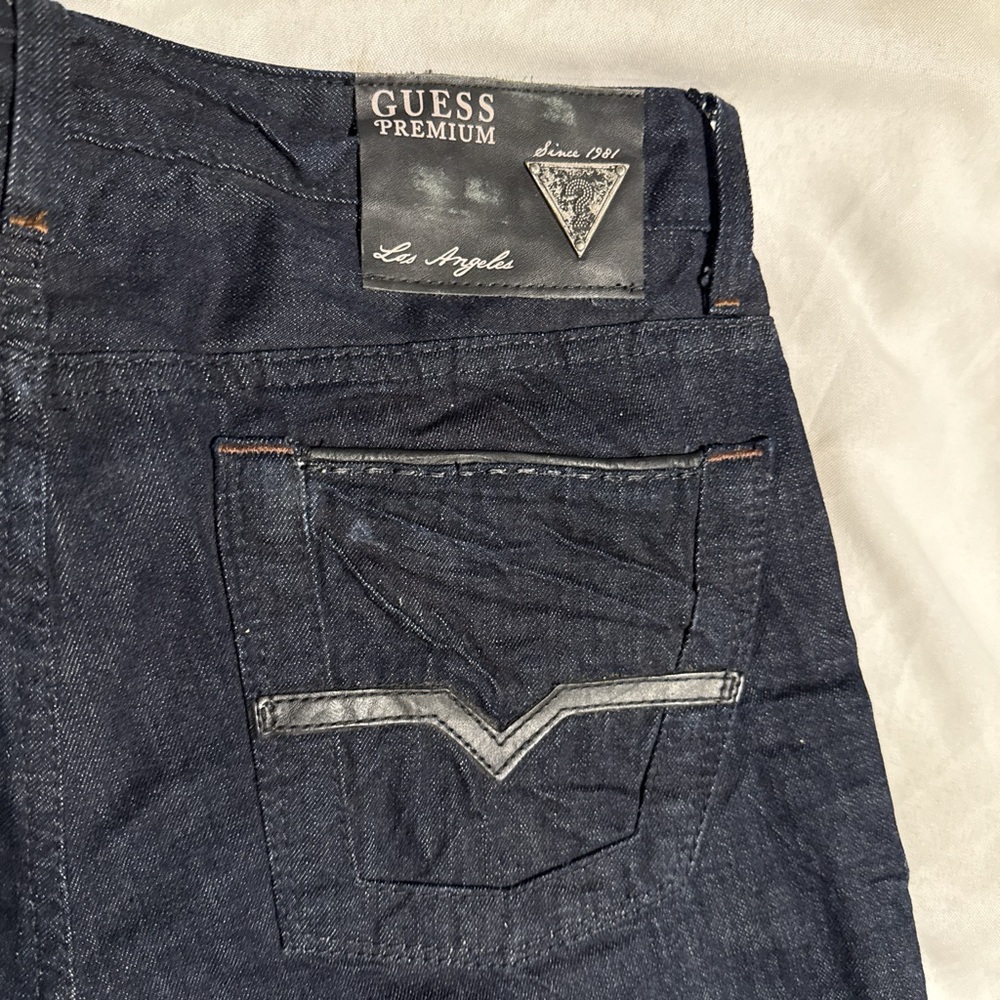 New Men’s Guess Lincoln Slim Straight Jeans 32 X 34” Long